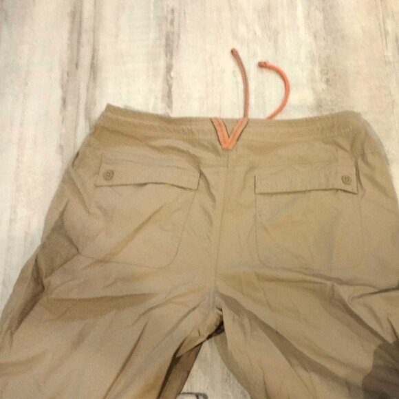 The North Face Women's 14 Nylon Roll Pants Beige Drawstring Hiking Stow Pocket - Picture 8 of 9